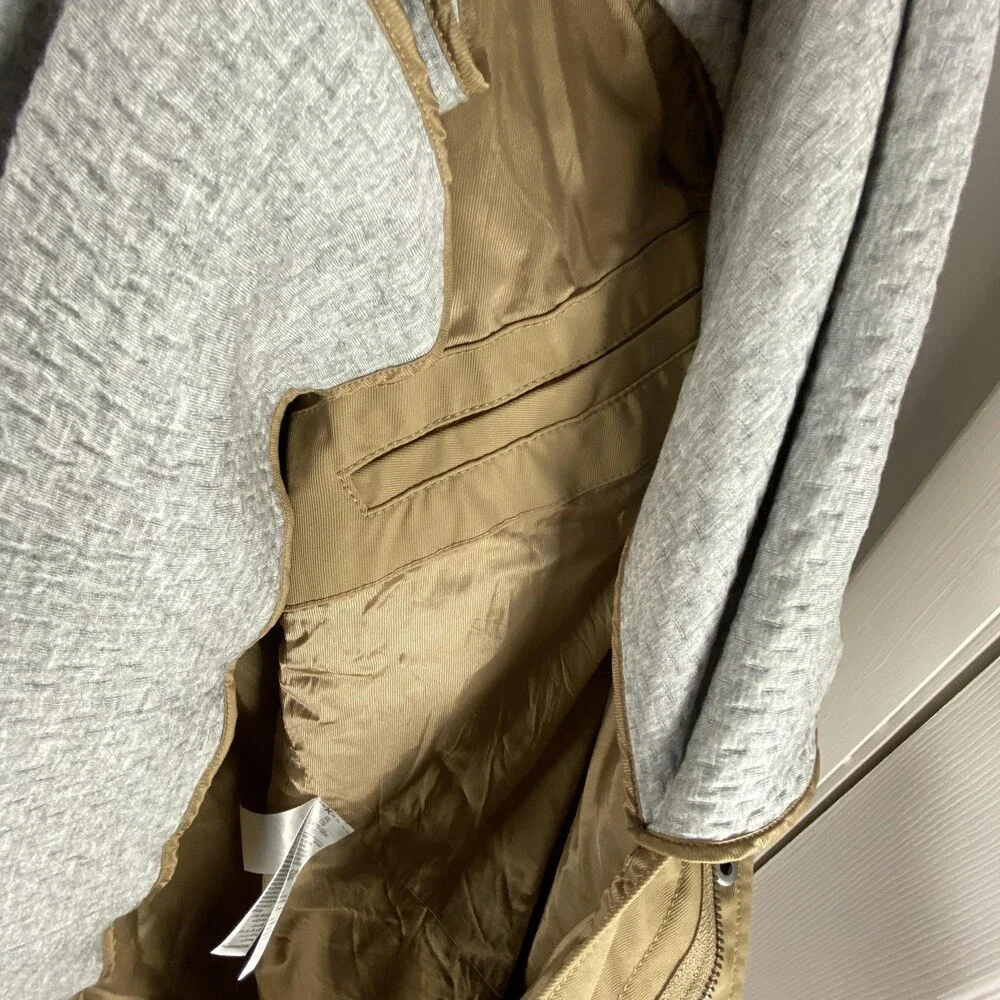 Banana Republic Coat Mens 2XL Beige Modern Mac Jac Lined Full Zip Rain Coat